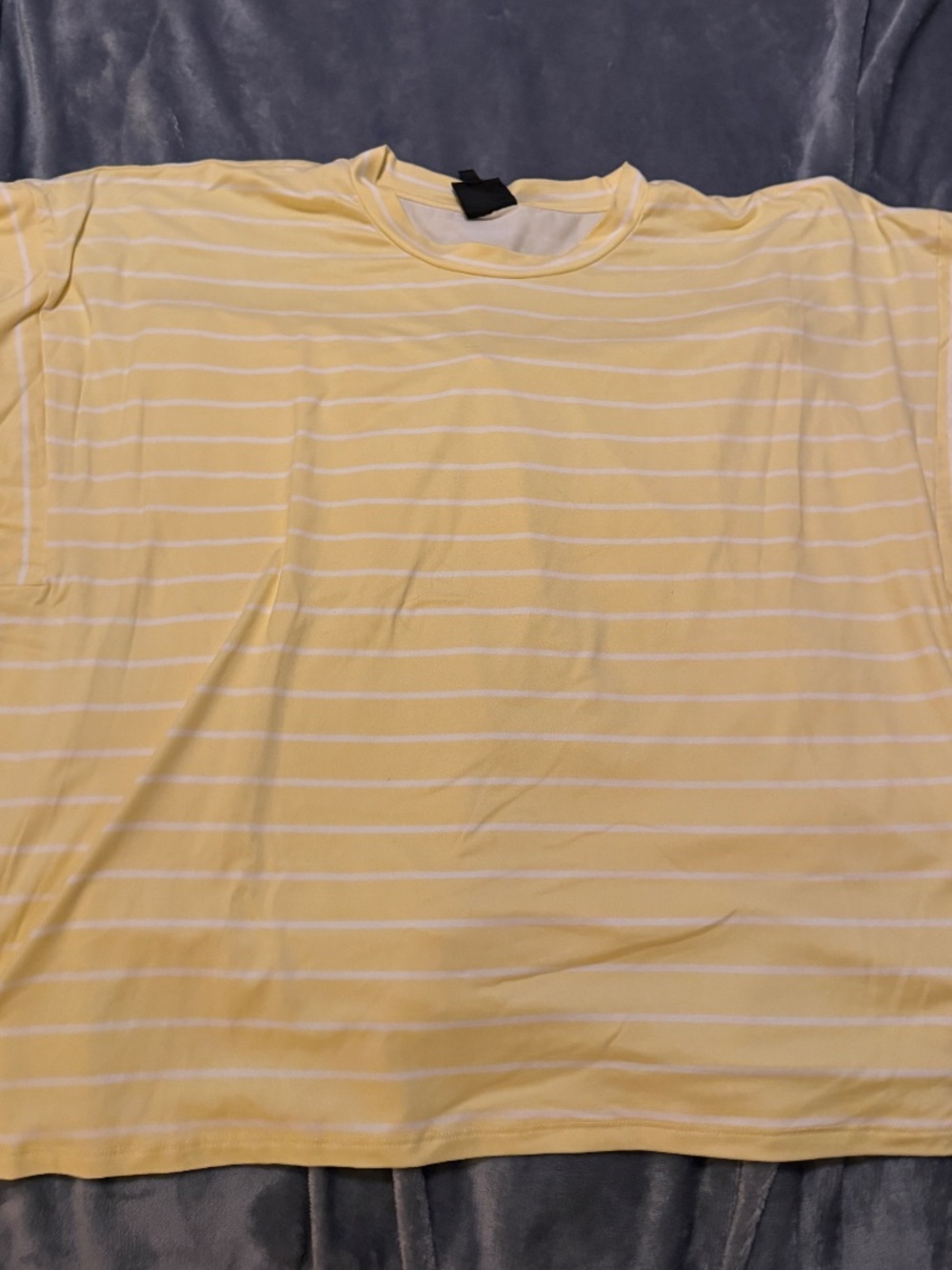 Bobeau Women's 2X Yellow Striped Top & Shorts Lounge Set